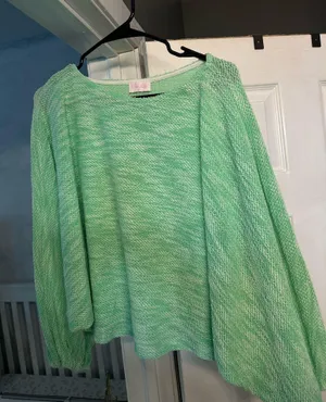 Pink Lily Cropped Sweater thumbnail 1
