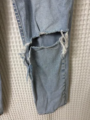 Abercrombie & Fitch The Ankle Straight Ultra High Rise Jeans 29/8 Distressed thumbnail 3