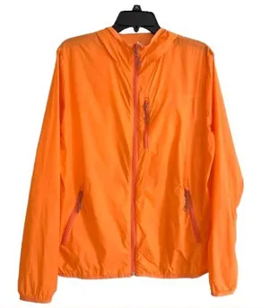 Alpine Design Orange Lightweight Zip Pockets Hooded Windbreaker Jacket Large thumbnail 1