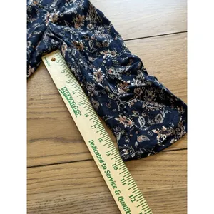 Market &‎ Spruce Women’s S Navy Blue Paisley Embroidered 3/4 Sleeve Lined Tunic thumbnail 10