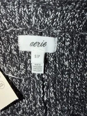 Aerie Sweater Pants Flare Gray Thick Knit Cozy Loungewear Soft & Stretchy Size S thumbnail 6