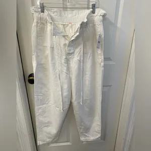 Free People White  Drawstring Pants thumbnail 8