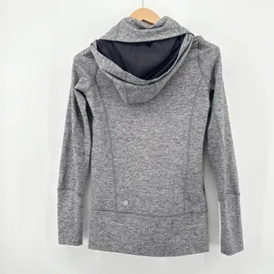 Lululemon Stride Jacket‎ II With Hood Thumbhole Zip Up Gray Activewear SZ 4 thumbnail 6