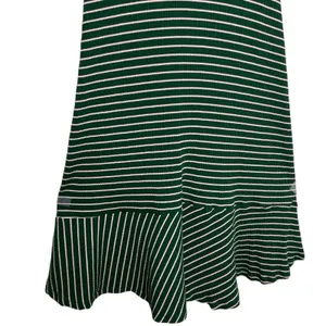 Anthropologie Maeve Green Striped Ribbed Knit Maxi Dress Small thumbnail 8