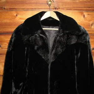 Vintage Black Luxe Faux Fur Jacket Coat thumbnail 3