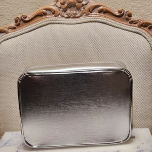 Clinique Silver Makeup Organizer Bag New No Tag thumbnail 2