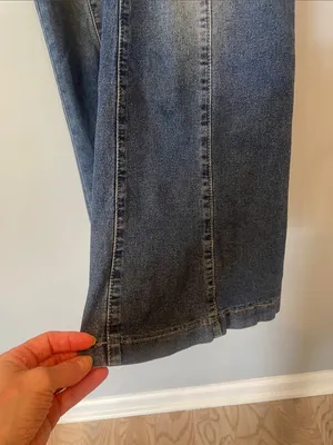 Women’s Blue Flared Jeans retro boho look Size 27 thumbnail 2