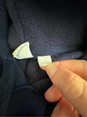 GAP Women’s Navy Crewneck Hoodie with Front Pocket thumbnail 4
