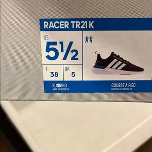 Adidas Black and White Shoes with Blue and Red Details thumbnail 10