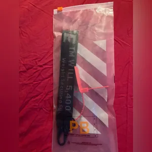 Authentic Off-White Keychain / Lanyard by Virgil Abloh In Black thumbnail 5