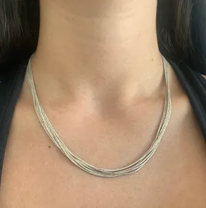 Silver Layered Necklace thumbnail 1