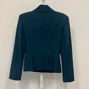 Vintage Myrene de Premonville Paris Vintage Teal Blue Structured Blazer Jacket thumbnail 2