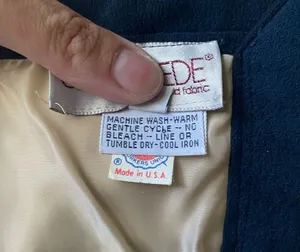 Vintage Ultrasuede military inspired tan blue blazer jacket, size 10. thumbnail 6