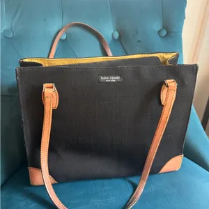 Black Canvas Kate Spade Tote Bag thumbnail 2