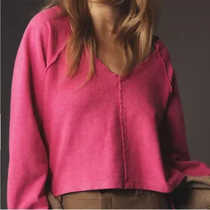 Pilcro reworked popover sweatshirt size medium 100% cotton thumbnail 2