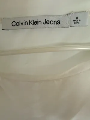 Calvin Klein Jeans White Sleeveless Blouse | Women’s Medium | Minimalist thumbnail 6