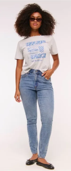 Abercrombie & Fitch Curve Love High Rise Modern Skinny Jeans Light thumbnail 1