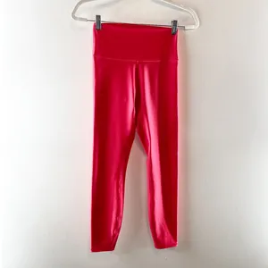 Alo Airlift High Rise 7/8 Leggings Pants Lipstick Red Pink Small thumbnail 2