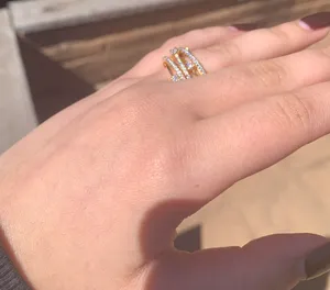 Crystal Gold Fashion Ring thumbnail 2