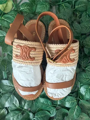 & Other Stories Tan Woven Leather Band Sandals thumbnail 4