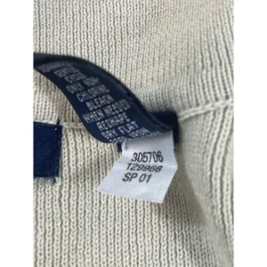 Vintage 2001 GAP Polo Tennis Knit Sweater XL Beige Short Sleeve Preppy Y2K NWT thumbnail 10