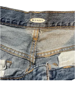 Old Navy Women's Blue Denim Cut-Off Shorts Size 10 High Rise Distressed Button thumbnail 6