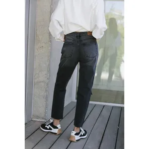 Bohme Harold Distressed Mom Jeans Faded Black‎ High Rise Size 28 thumbnail 2