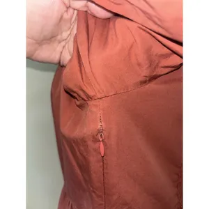 ASTR the Label Poplin Puff Sleeve Tiered Midi Dress L Square Neck Rust Cottage thumbnail 7