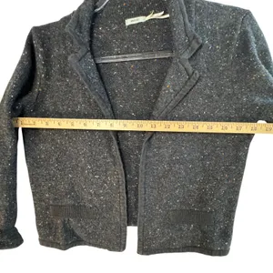 Kimchi Blue‎ Urban Outfitters Confetti Knit Cropped Cardigan Blazer Gray Tweed L thumbnail 5
