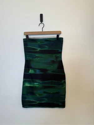 White Fox Spark The Passion Mini‎ Dress Green Distortion thumbnail 2
