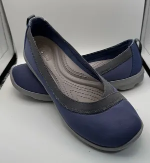 Crocs Busy‎ Day Stretch Ballet Flat Navy Blue Black Comfort Slip On Casual W7 thumbnail 1