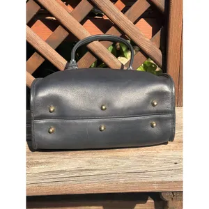 Coach Vintage Broadway Satchel Navy Blue Speedy Leather thumbnail 6