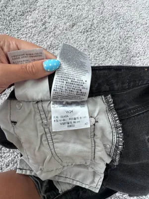 Levi's black Jean shorts Size 24 So cute on just too small for me:( thumbnail 3