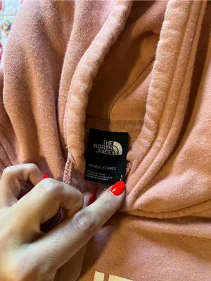 The North Face Light Muave Pink Hoodie Sweatshirt size Large thumbnail 3