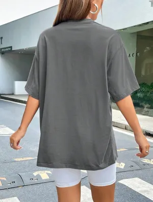 Oversized Gym Tee Gray Size XS thumbnail 3