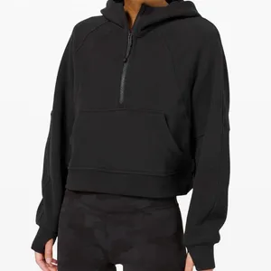 Lululemon Scuba Oversized 1/2 Zip Hoodie Black thumbnail 3