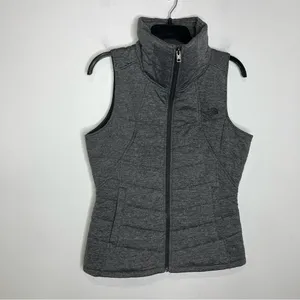 The North Face Pseudio puffer vest gray women’s size‎ medium winter casual thumbnail 2