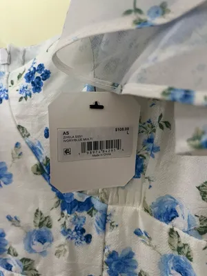NEW Altar’d State Blue & White Floral Maxi Dress Size Large NWT thumbnail 3
