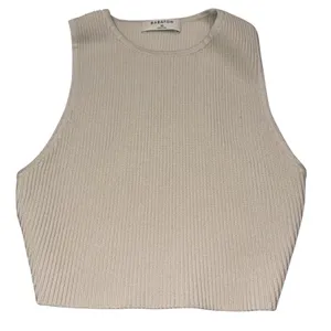 Aritzia Babaton Tan Cropped Sculpt Knit Racer Ribbed Sleeveless Tank XS thumbnail 4