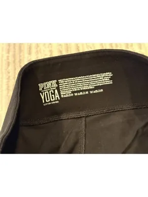 Pink Victoria's Secret Yoga women's small black leggings thumbnail 2