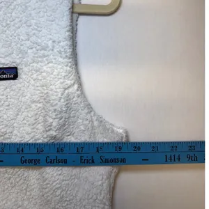 Patagonia Los‎ Gatos Fleece Vest Womens Large White Full Zip High Pile 25216 thumbnail 7