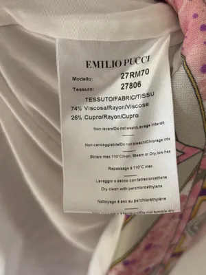 Emilio Pucci Pink Patterned Tunic Top 3/4 Sleeves Boat Neck Luxury Designer thumbnail 11