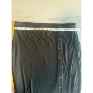 Truth By Republic Women's Black Front Slit‎ Maxi Skirt Buttons Size M Medium thumbnail 4