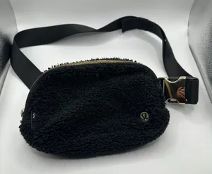 Lululemon Everywhere Belt Bag 1L teddy Black Gold Hardware Sherpa Fanny Pack thumbnail 1