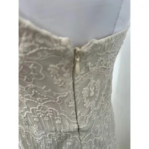 Zara Cream Lace Midi Slip Dress Size L Romantic‎ Fairy Feminine Boho Wedding thumbnail 7