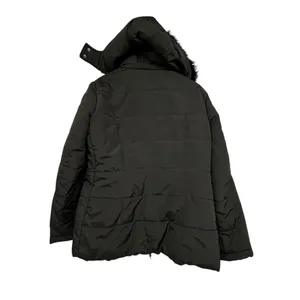 New York & Company Black Puffer Jacket Women’s Large | Zip Front Coat w/ Hood thumbnail 7
