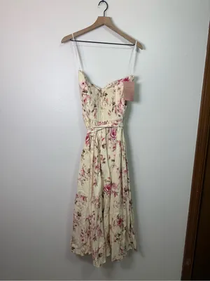 V. Chapman Valentina Midi Dress in English Rose thumbnail 7