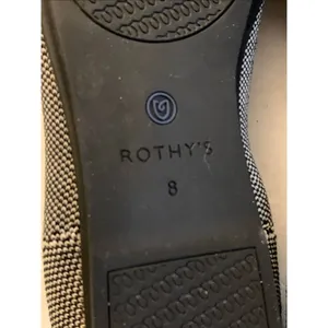 Rothy's The Round Toe Grey Mist black Captoe women's size 8 thumbnail 4
