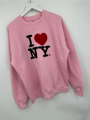 American Vintage Vintage Y2K I Love New York Pink Sweatshirt Size XL Streetwear Baggy thumbnail 2