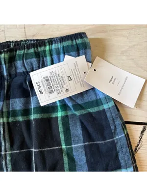 Auden NWT Women's Blue Plaid Flannel Pajama Sleep Shorts Size XS thumbnail 4
